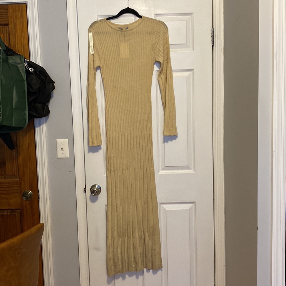FAITHFULL THE BRAND Serafia Knit Maxi Dress in Beige